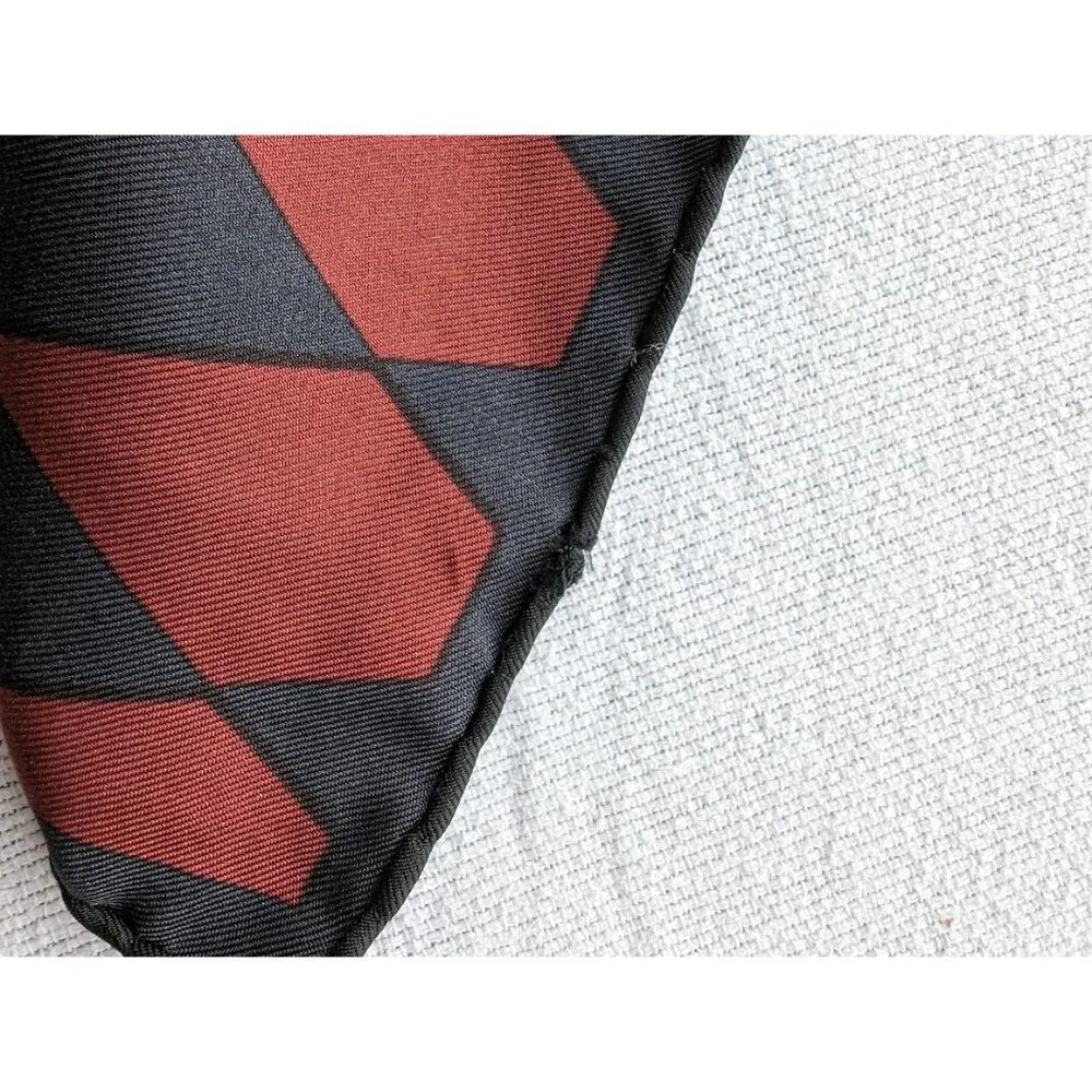 Gianfranco Ferre Coat of Arms 34x34 100% Silk Twill Scarf Designer Made in Italy